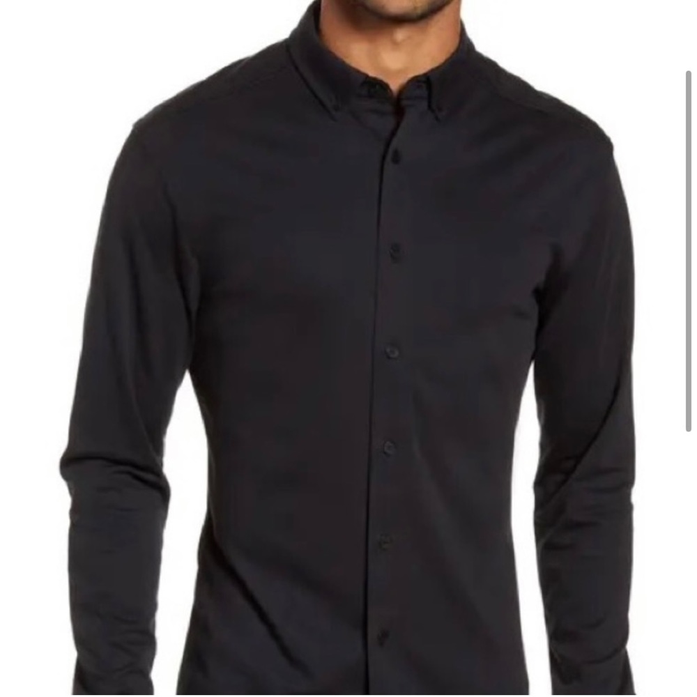 NWT Vince Camuto Slim Fit Pico Cotton Button Down Shirt Size Large